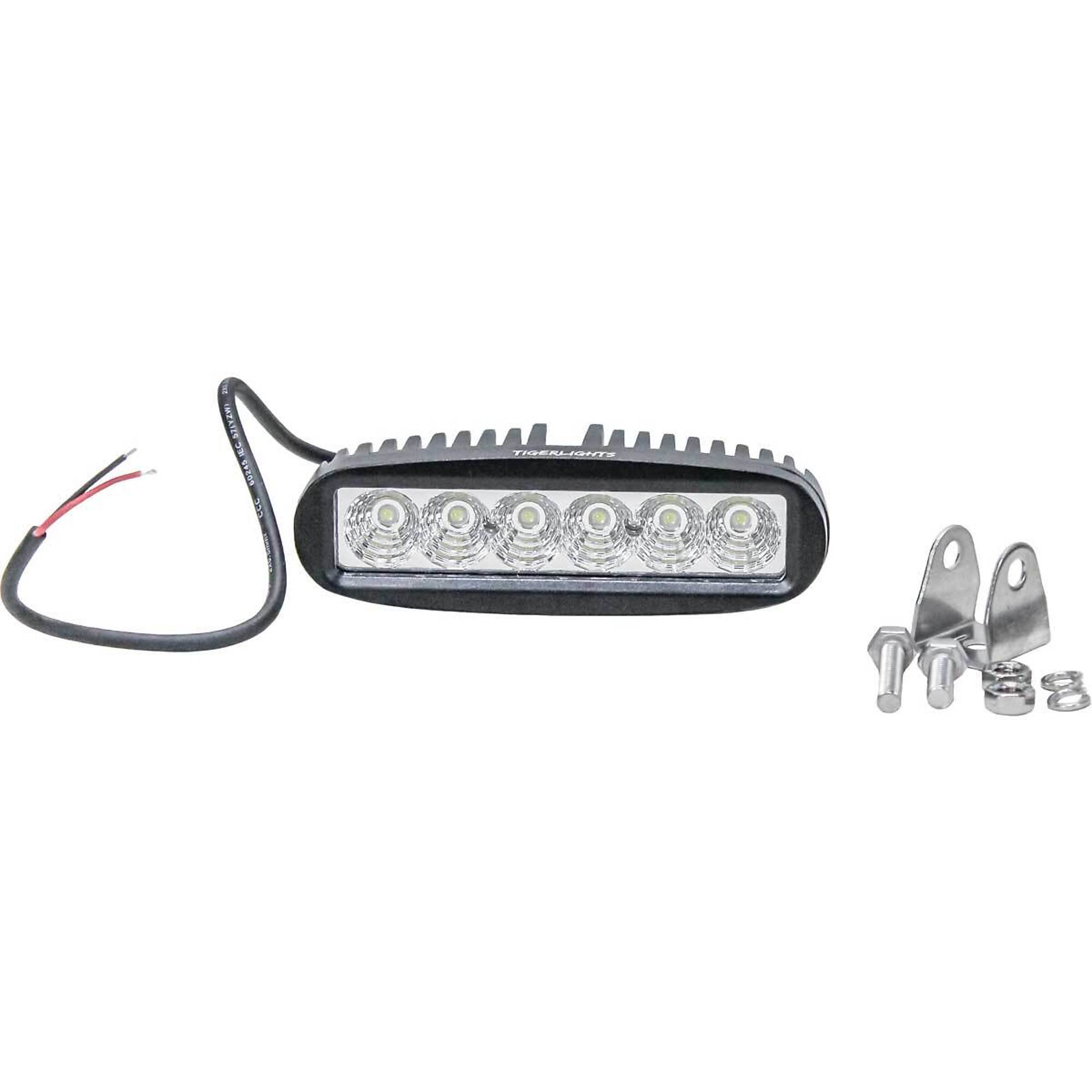 Tiger Lights Rectangular LED Flood Light - 6.25in. x 1.75in., 1300 Lumens, 18 Watts, Polycarbonate Lens, Model# TL118F